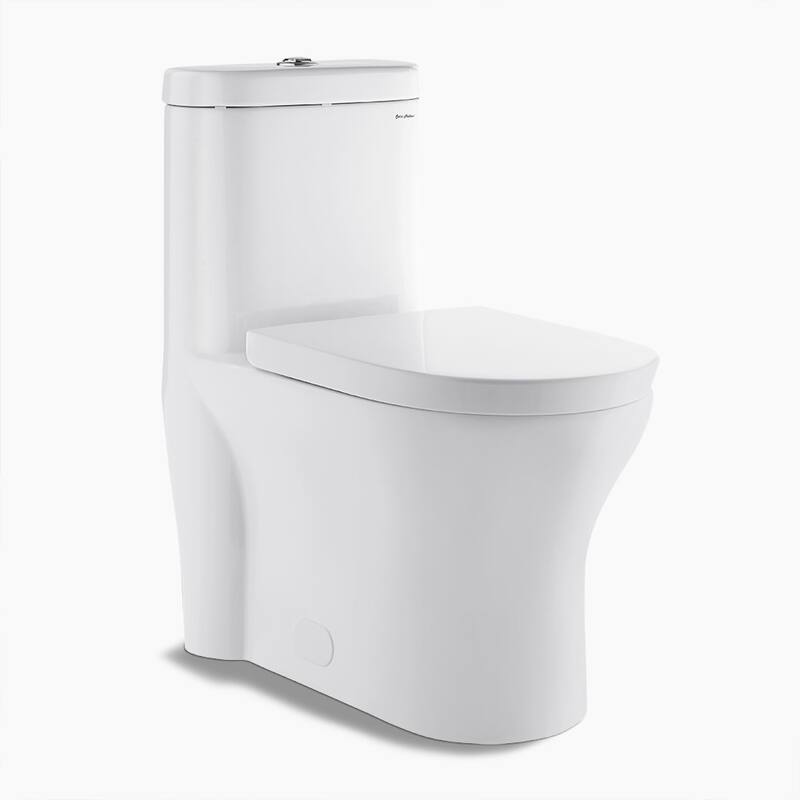 Swiss Madison Monaco 0.8-1.28 GPF One-Piece Elongated Dual Flush - White
