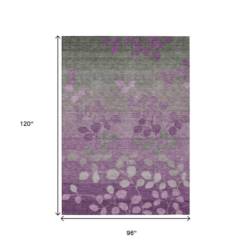 HomeRoots Floral Transitional Rectangle Outdoor Rug