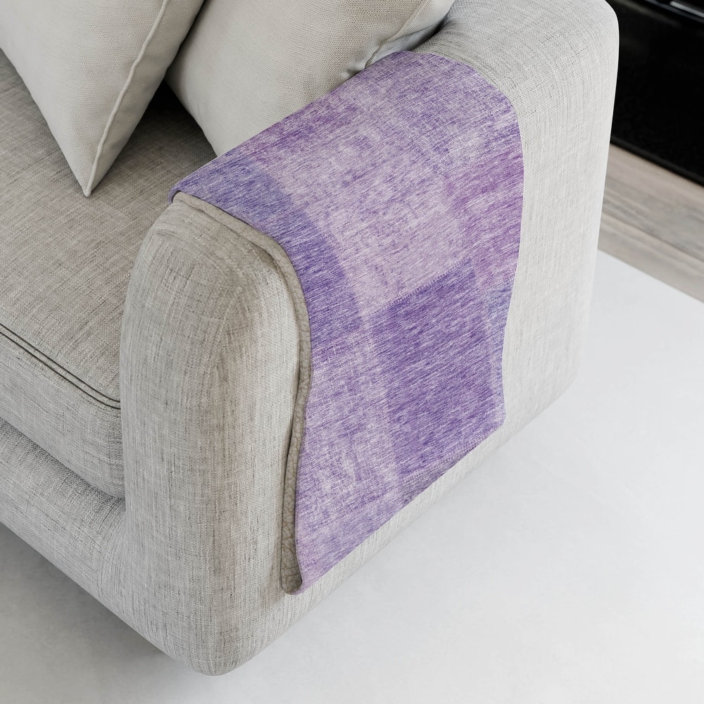 Premium Machine Washable Vintage Patchwork Sherpa Throw Blanket