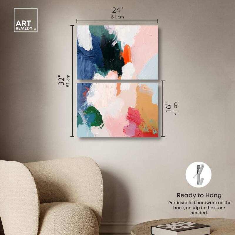 Spring Fever Canvas Set of 2 by Art Remedy, Gallery Wrapped