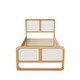 preview thumbnail 5 of 5, Modern Style Twin Size Solid Wood Platform Bed for Kids, Teens, Adults, No Need Box Spring, Walnut and White