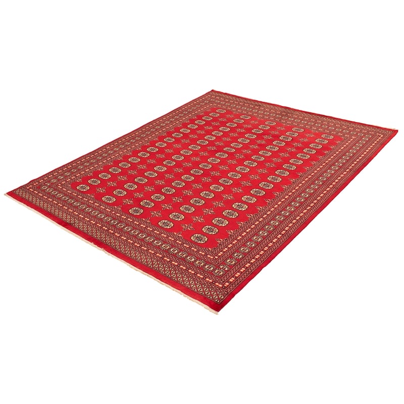 ECARPETGALLERY Hand-knotted Finest Peshawar Bokhara Red Wool Rug - 8'3 x 10'2