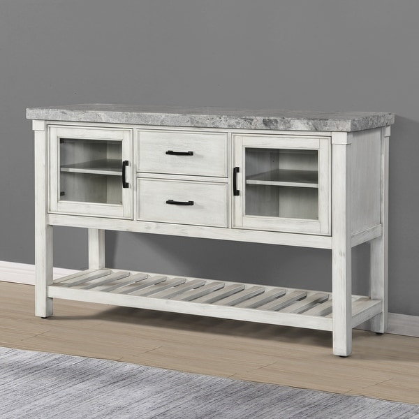 The Gray Barn Cardella Marble Top Server. Opens flyout.