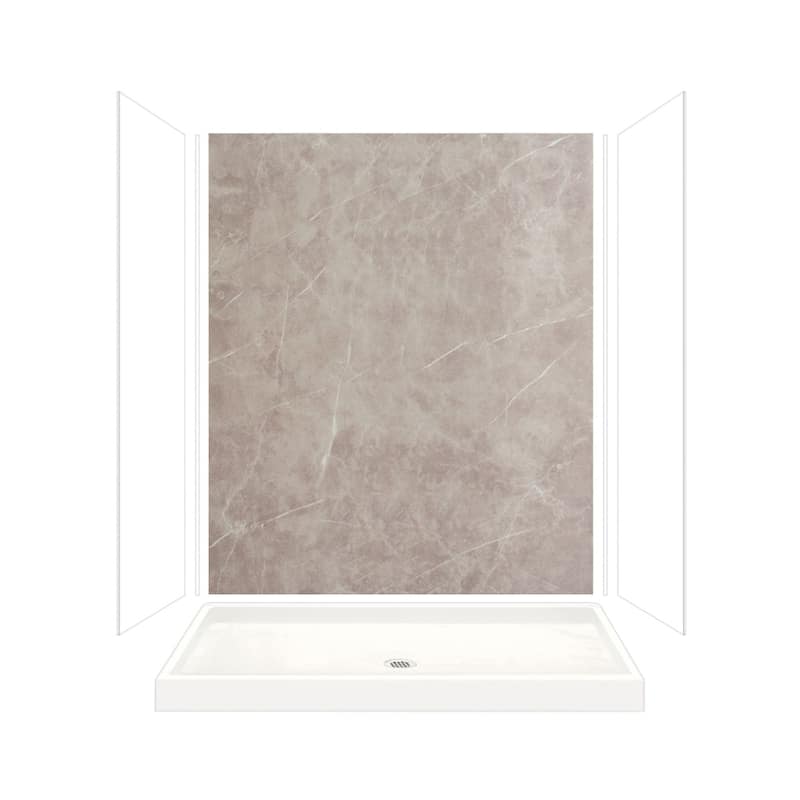 Transolid Expressions 60-in X 32-in X 72-in Glue to Wall Shower Kit - 32" x 60" x 72"
