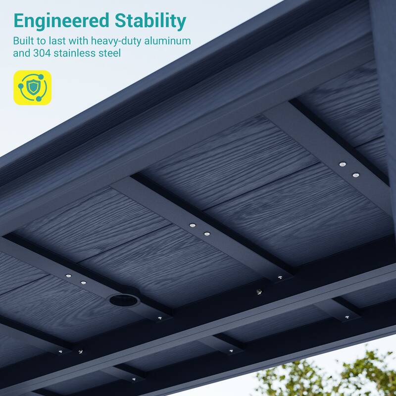 HIPS Outdoor Dining Set All-weather Patio Table and Chairs(Set of 7)