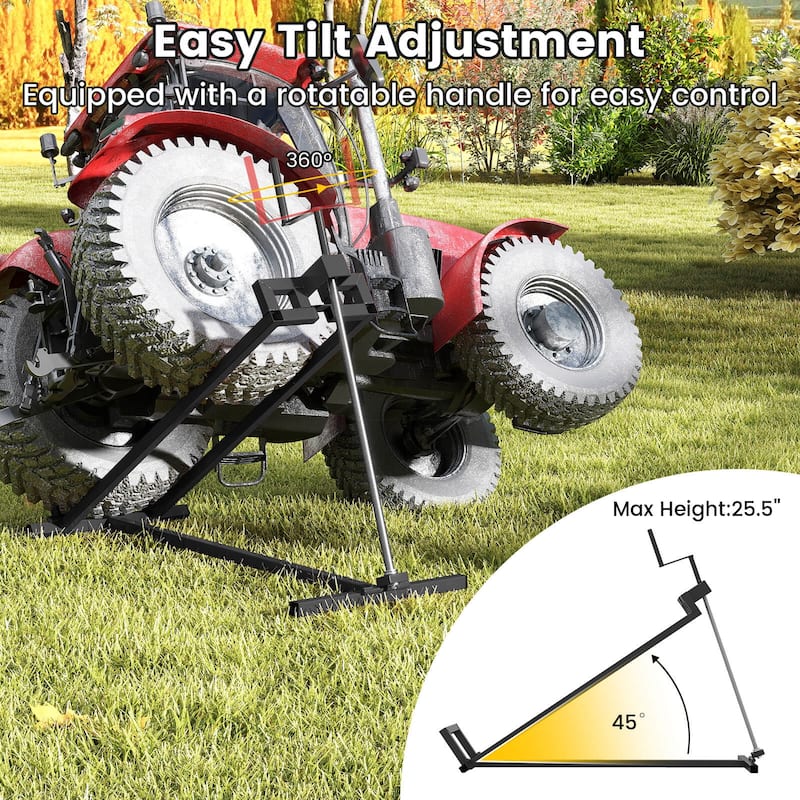 Costway Lawn Mower Lift Jack with Adjustable Height Angle Manual - See Details