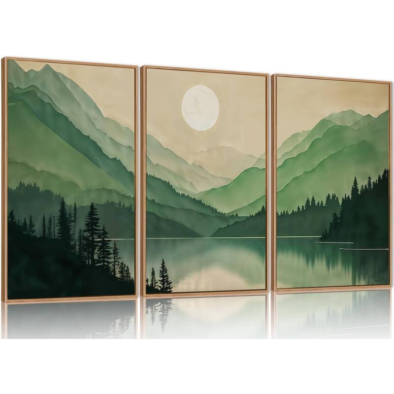 Sun Forests Wall Decor, Green Scenery Wall Painting - 24 x 36