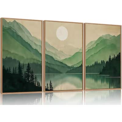 Sun Forests Wall Decor, Green Scenery Wall Painting