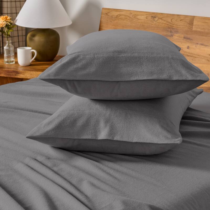 Bare Home Cotton Flannel Pillowcases (Set of 2)