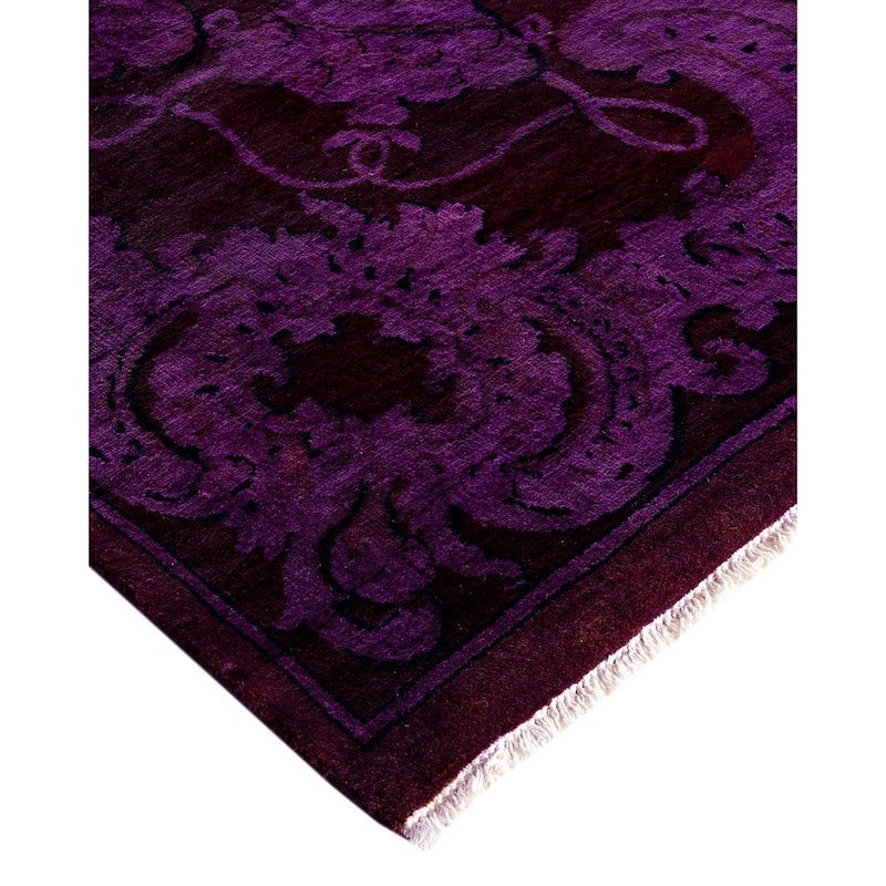 Fine Vibrance One-of-a-Kind Handmade Area Rug - Purple, 10' 2" x 14' 0" - 10' 2" x 14' 0"