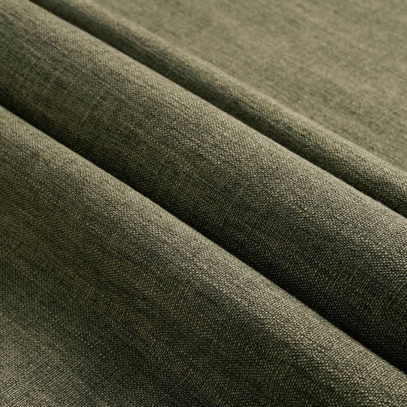 Exclusive Fabrics Basic Faux Linen Curtain Pair - 2 Panels - Light Filtering Window Curtains