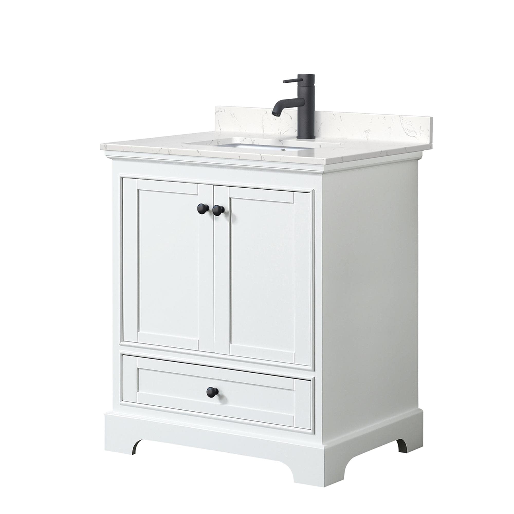 Wyndham Collection Deborah 30" Free Standing Single Basin Vanity Set