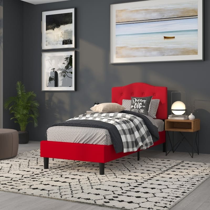 Arched Button Tufted Upholstered Headboard