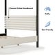 preview thumbnail 5 of 19, 247 Shop At Home Modern Metal Canopy Queen Platform Bed with Channel Tufted Upholstered Headboard
