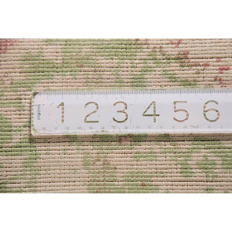 Colorful Abstract Contemporary Foyer Rug Handmade Wool Carpet - 3'1"x 6'4"