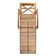 preview thumbnail 11 of 41, Perla Acacia Wood Chaise Lounge (Set of 2) by Christopher Knight Home