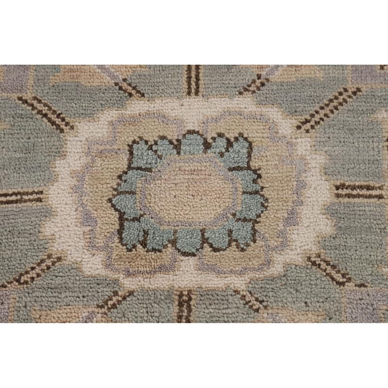 Gray Oushak Oriental Area Rug Handmade Wool Carpet - 8'4" x 9'8"