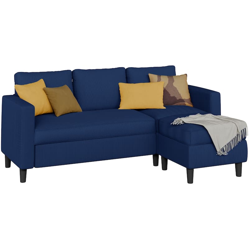 Futzca 74" Convertible Sectional Sofa Couch, Small L-Shaped Sofa