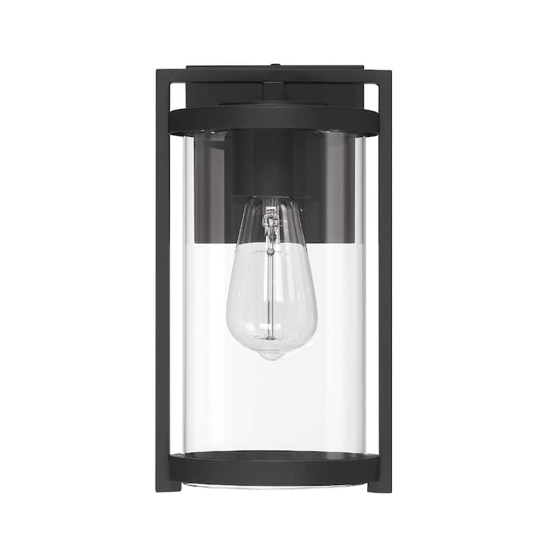 Hunter Astwood Outdoor WeatherMax Black Wall Light - Transitional, Modern - Front Porch, Patio, Garage - Corrosion Resistant!
