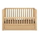 preview thumbnail 52 of 58, 2-in-1 Convertible Crib, Full Size Bed Frame with Drawers and 3 Height Options, Modern Baby Crib Toddler Bed with Guard Rail