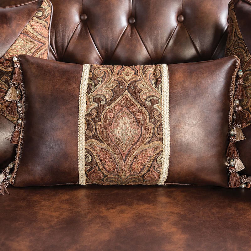 Furniture of America Wasing Traditional Formal Tufted Back Sofa