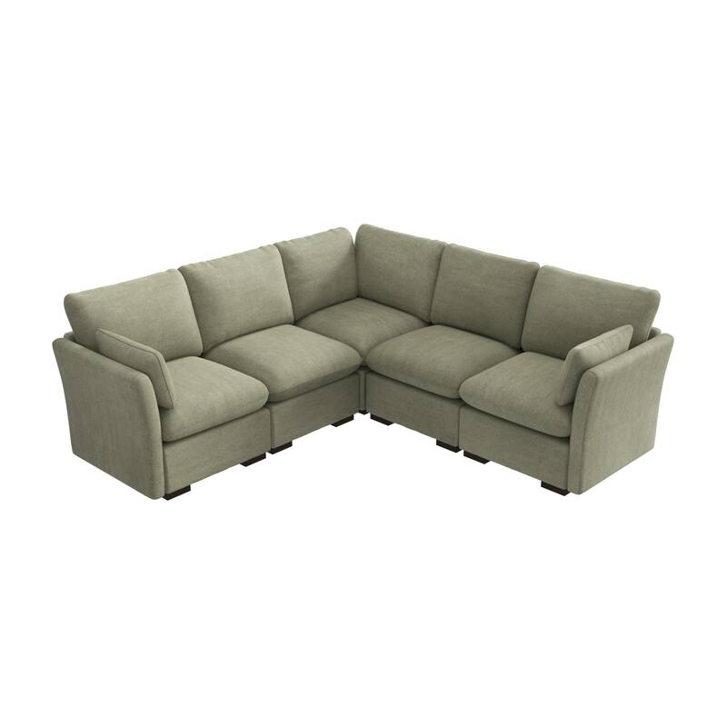 Bush Home Sienna Modular 4-Seater Sectional - Soft Green