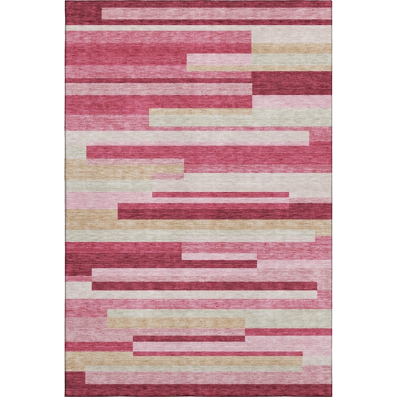 Premium Washable Super Soft Stripes Stacked Mayfield Rug