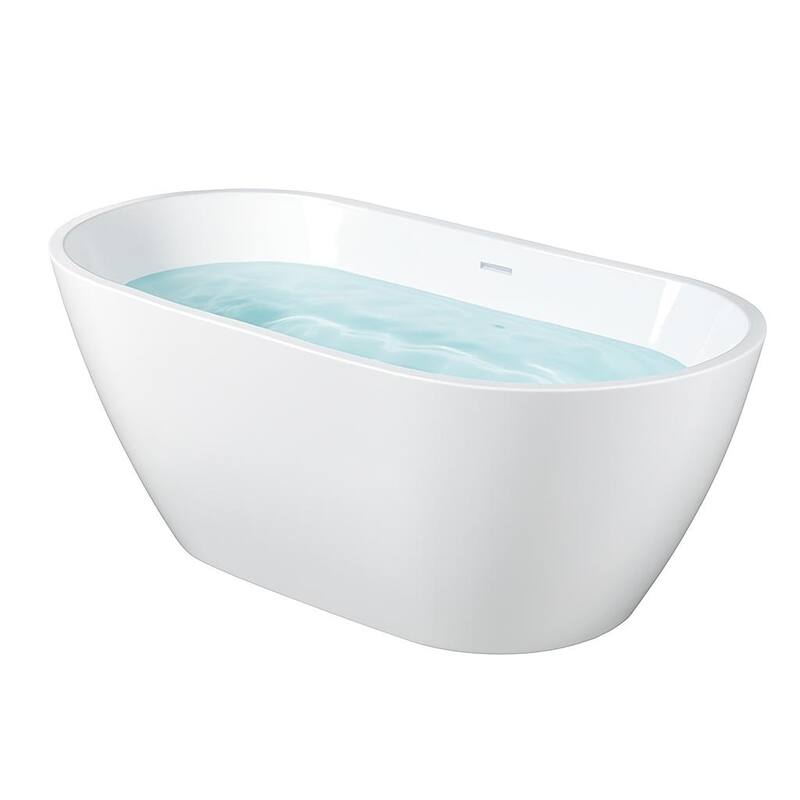 KBV 67'' x 29" Freestanding Soaking Acrylic Bathtub GTBT0002 - 67" - White