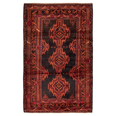 Teimani Black Rug 4'3" x 6'9" - 4'3 x 6'9