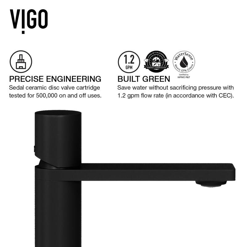 VIGO Sottile 18"L x 13"W Glass Vessel Sink and Gotham 12"H Faucet Set