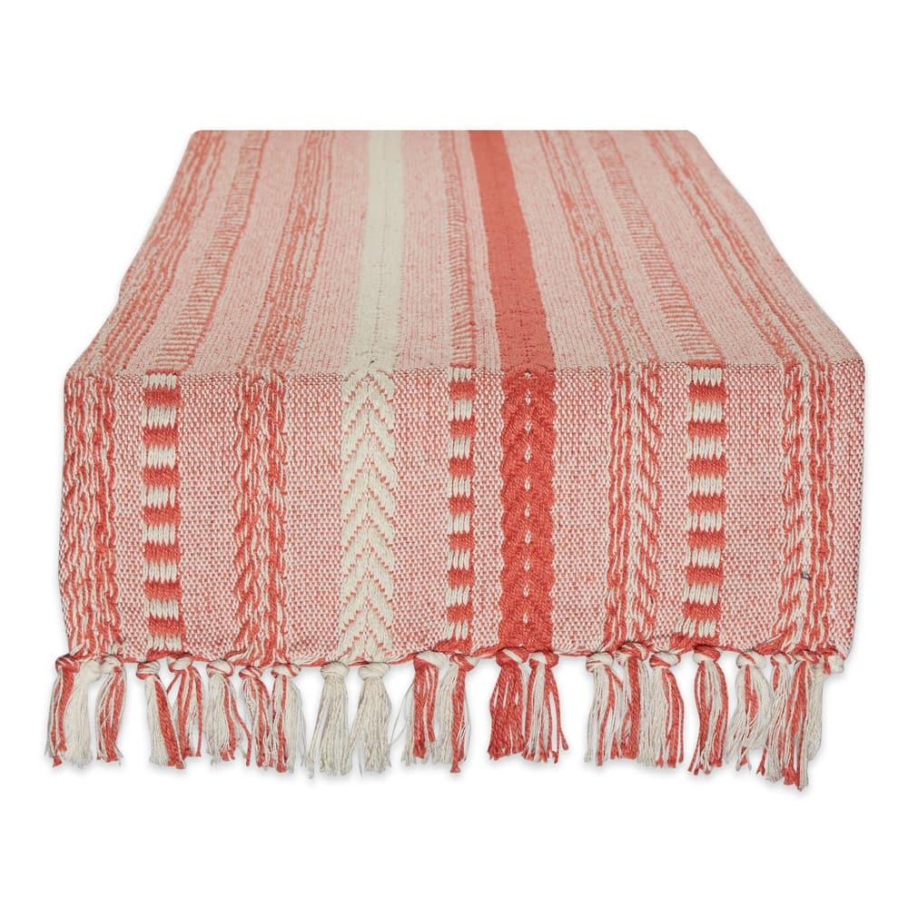 DII Black Braided Stripe Table Runner