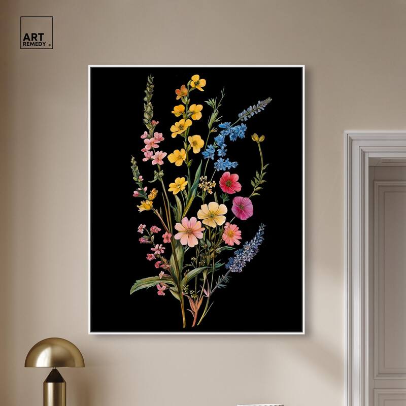 Darkling Daisies I Canvas by Art Remedy