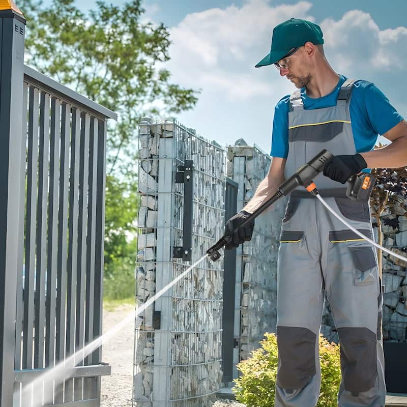 Black Cordless Brushless Pressure Washer 652PSI 5 Nozzles 60min - 290 PSI
