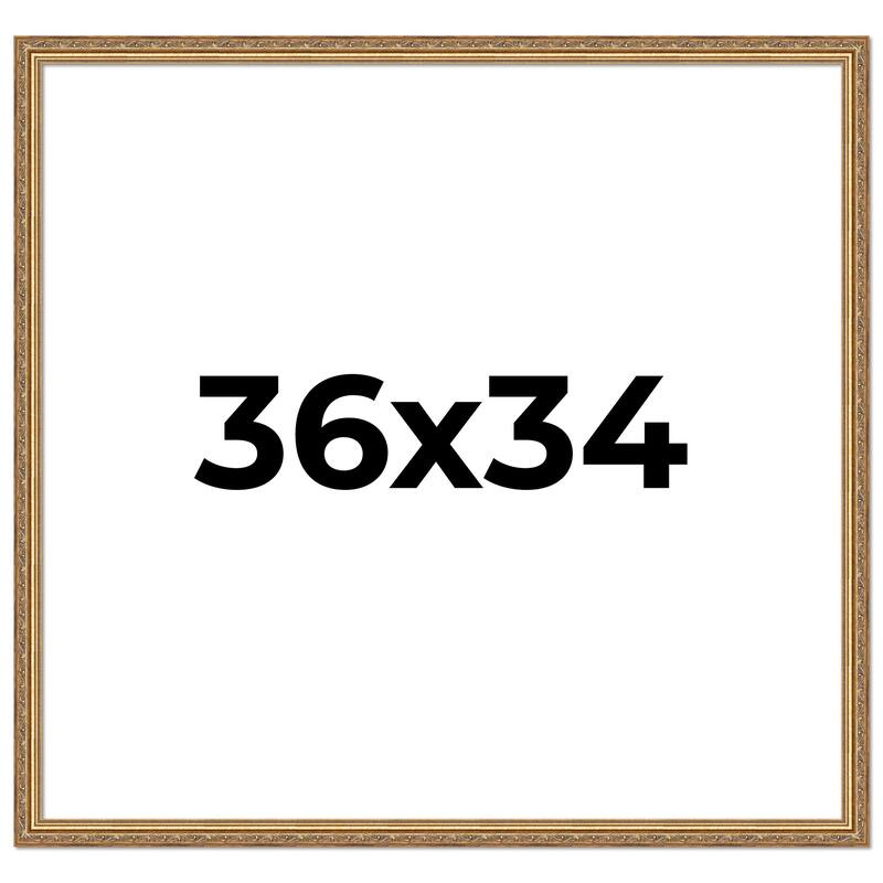 36x34 Frame Red Solid Wood Picture Frame Width 1.75 Inches | Interior Frame Depth 1 13/16 Inches