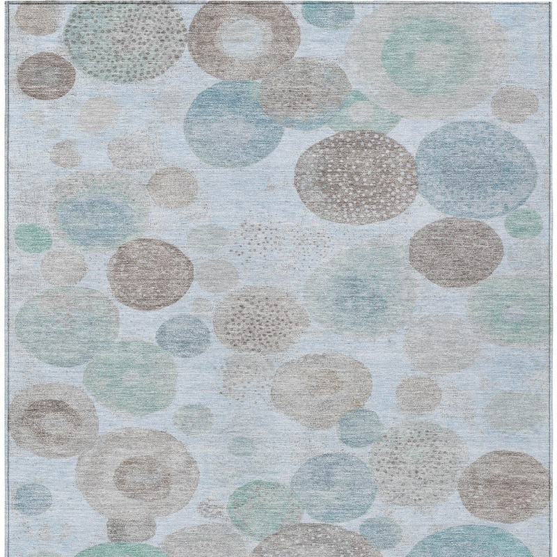 HomeRoots Geometric Transitional Rectangle Outdoor Rug