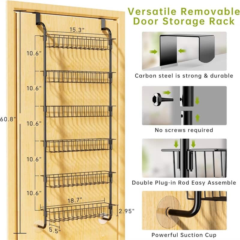 6-Tier Kichen Organizer and Storage - 6.2"D x 15.3"W x 60.8"H