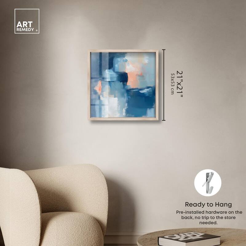 Whispering Blue I Shadowbox by Art Remedy