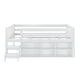 preview thumbnail 4 of 20, Max and Lily Twin Solid Wood Soren Ultra Low Loft Bed with Bookcase