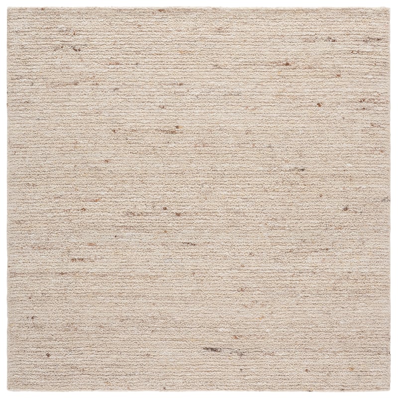 SAFAVIEH Handmade Earthly Treasure Ploumi Traditional Wool Rug - 6' Square - Ivory/Beige