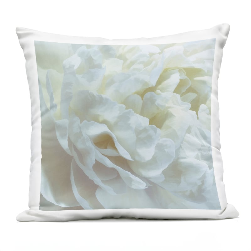 Stupell Elegant White Petals Printed Outdoor Throw Pillow Design by David Pollard - Accent - Polyester - White - Single