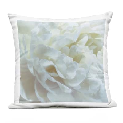Stupell Elegant White Petals Printed Outdoor Throw Pillow Design by David Pollard