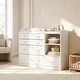 preview thumbnail 1 of 15, 47" Wide 5-Drawer Dresser and Changing Table for Nursery, Modern Kids' Bedroom Chest of Drawers - 47.2"W