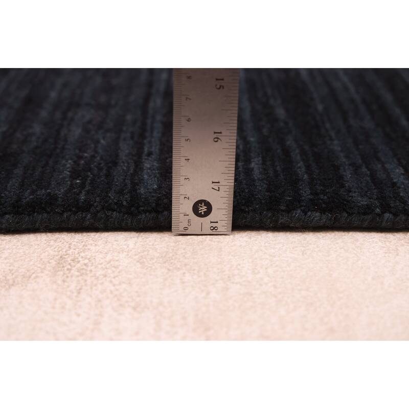 ECARPETGALLERY Hand Loomed Kashkuli Gabbeh Dark Navy Wool Rug - 4'11 x 7'10