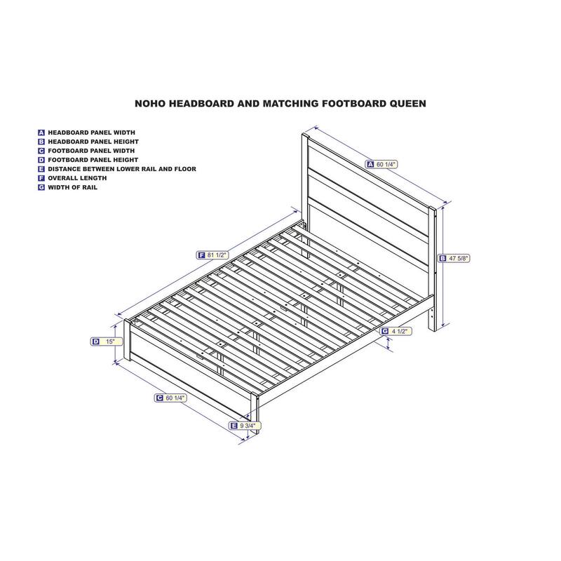 Modern Platform Bed with Footboard - Grey Wood Slat Support & Charging Station