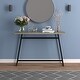 preview thumbnail 2 of 2, Console Table 45L Dark Taupe 1 Shelf Black Metal - 45" x 13.8" x 30"