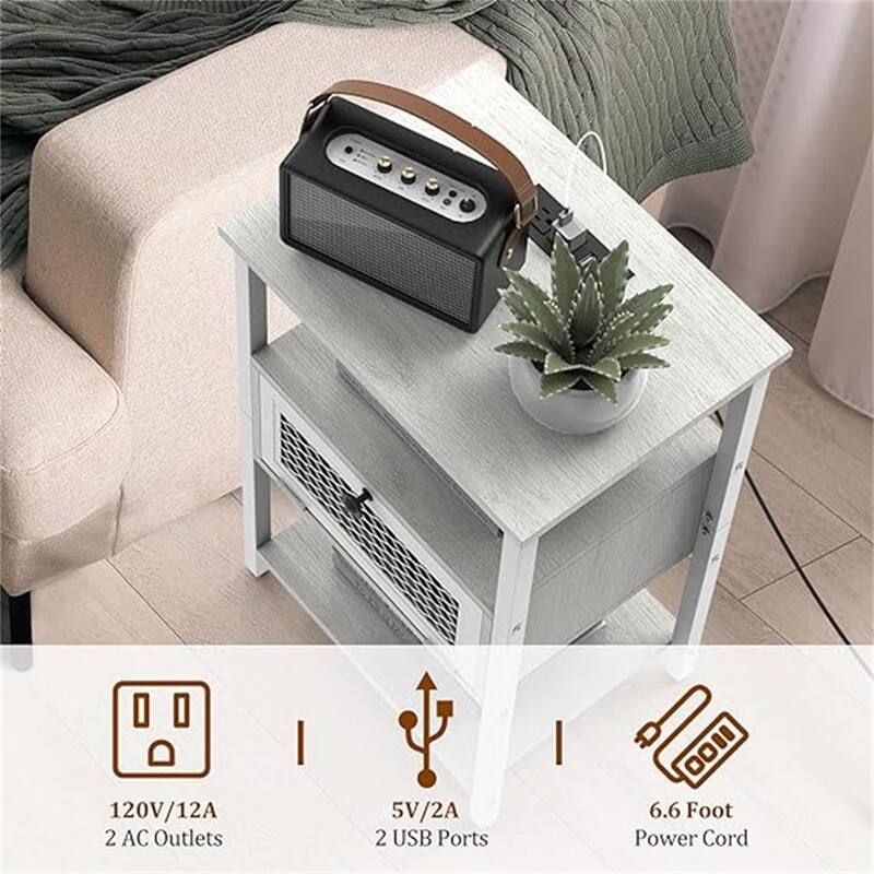 Nightstand with Charging Station