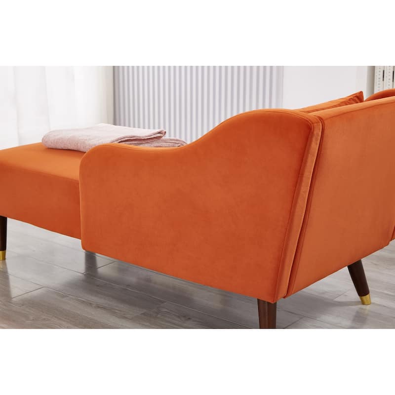 Chaise Lounge Chair Velvet Upholstery