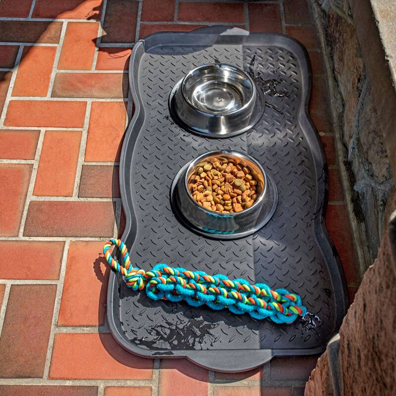 Mohawk Home Black Boot Tray Multi Purpose Utility Mat
