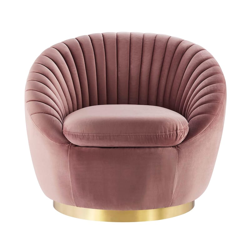 Whirr Tufted Performance Velvet Performance Velvet Swivel Chair