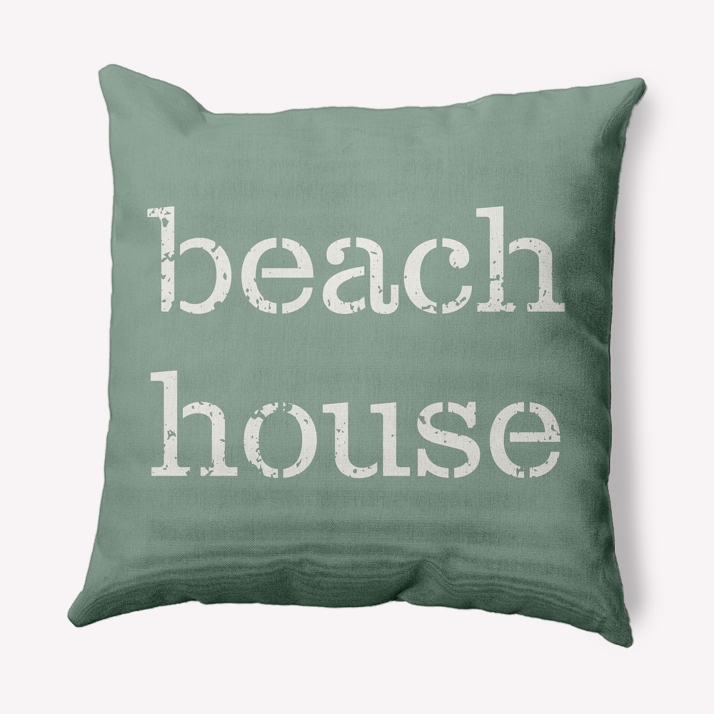 Beach House Nautical Indoor/Outdoor Throw Pillow
